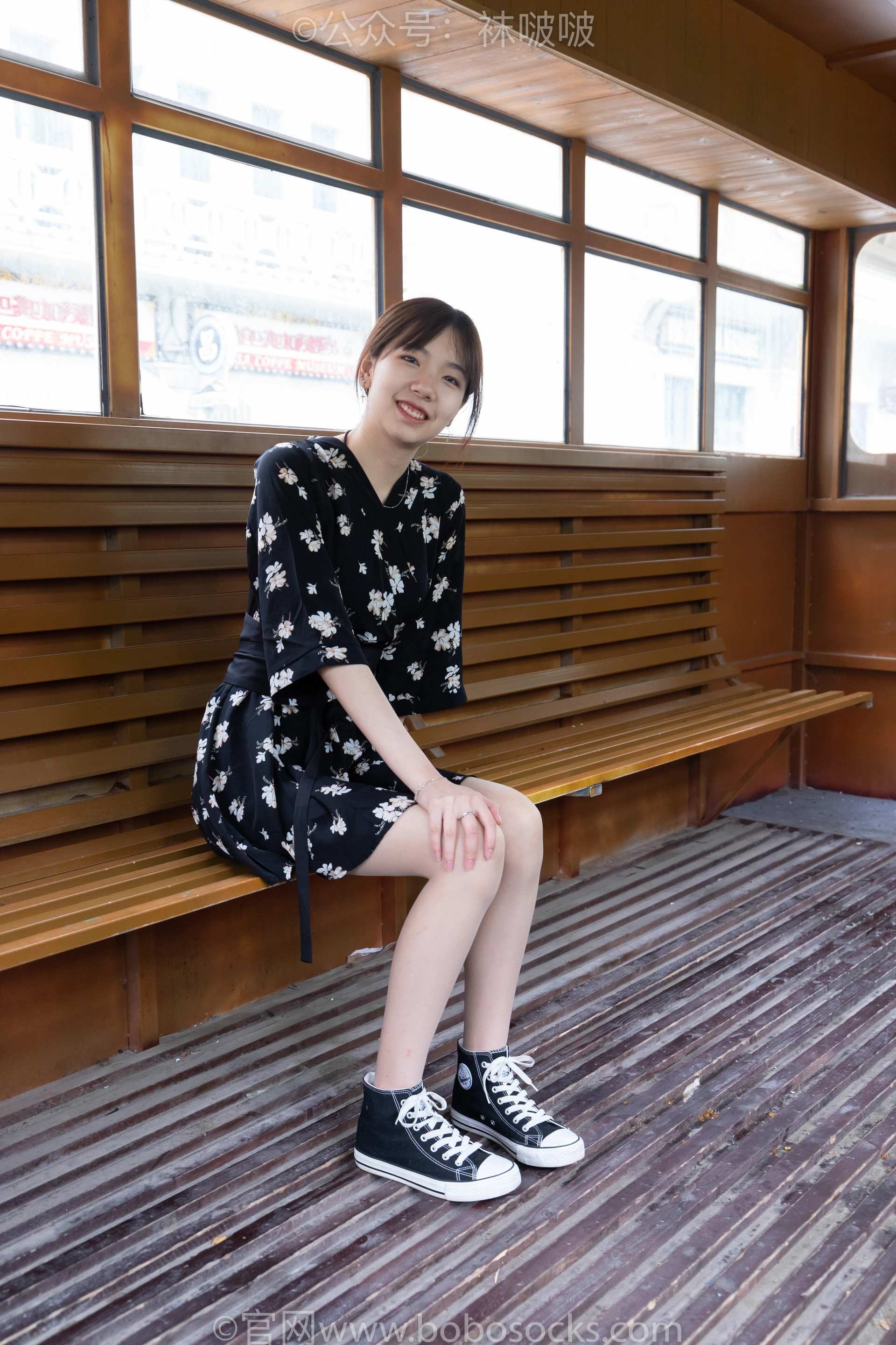 [BoBoSocks袜啵啵]NO.013 小甜豆-匡威帆布鞋、浅灰色短棉袜、肉丝 2