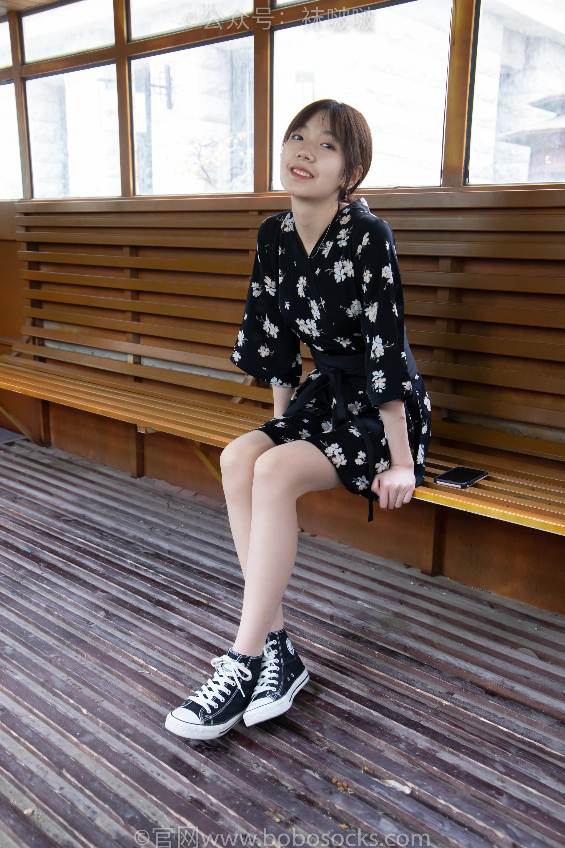 [BoBoSocks袜啵啵]NO.013 小甜豆-匡威帆布鞋、浅灰色短棉袜、肉丝 3